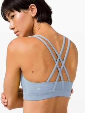 Lululmeon Energy Bra Blue Linen Size 4